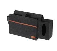 HBALDTEDC Organisateur pour canapé, Fauteuil et Caddy, Sac de Rangement en Feutre Noir for Table de Chevet, Fauteuil, canapé, lit de Repos