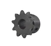 HBALDTEDC Pignon à Rouleaux, Pignon de chaîne à Rouleaux 04C, 9/10 Dents, Tailles Multiples, Pas de 45, Acier, noircissement de 6,35 mm(10 Teeth-Bore 6mm)