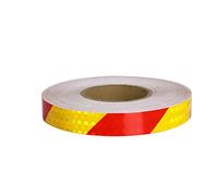 HBALDTEDC Ruban de signalisation de danger, Ruban réfléchissant autocollant 1 po x 32,8 pi rouge jaune