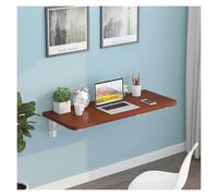 HBALDTEDC Table Pliante Suspendue au Mur， Floating Desk with Iron Bracket,Fold Down Desk for Small Spaces,Floating Folding Table(Teak Color,100 * 40cm/39.4 * 15.7in)