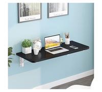 HBALDTEDC Table Pliante Suspendue au Mur， Floating Desk with Iron Bracket,Fold Down Desk for Small Spaces,Floating Folding Table(Black,120 * 50cm/47.2 * 19.7in)
