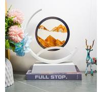 HBALDTEDC Tableau Mobile en Sable, Lampe de Table LED Multicolore en Forme de Sable for Bureau, Maison ou Bureau(Orange)