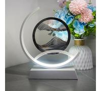 HBALDTEDC Tableau Mobile en Sable, Lampe de Table LED Multicolore en Forme de Sable for Bureau, Maison ou Bureau(Grey)
