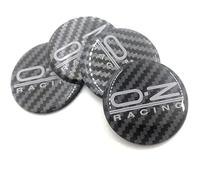 HBANMK 4 Pièces Cache Moyeux pour OZ Racing 55 MM 62 MM, Capuchons de Moyeu de Roue Voiture, Couvercle de Moyeu Central de Jante Étanche Anti-poussière Cache-moyeux,55mm
