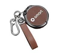 HBANMK Coque de Clé de Voiture pour Smart #1#3 Pro+, Housse de Protection des Clés de Voiture, Etui Cles Étui Clés, Couvre Clef Cache Cle Voiture Telécommande,B Brown-3