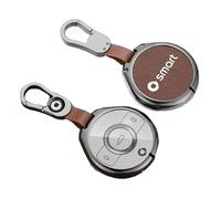 HBANMK Coque de Clé de Voiture pour Smart #1#3 Pro+, Housse de Protection des Clés de Voiture, Etui Cles Étui Clés, Couvre Clef Cache Cle Voiture Telécommande,B Brown-2