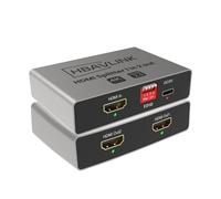 HBAVLINK Répartiteur HDMI 1 entrée 2 sorties 4K 60 Hz Clone EDID, écran | HDR, Dolby Atmos, Dolby Vision, compatible avec Firestick 4k Max, PS3/PS5 et Elgato HD60s/x/Pro, Apple TV 4K, Roku Stick