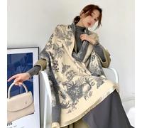 HBBFZZ Écharpe à imprimé Floral de Luxe pour Femmes, écharpes en Cachemire Pashmina d'hiver Plus Chaudes, châles, couvertures épaisses pour Femmes