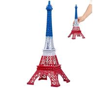 Hbbgdiy 10 Pouces Fer Tour Eiffel Bleu Blanc Rouge Mini Paris décor français Souvenir Statue pour Maison Bureau Voiture Bureau Voyage Collection Paris Souvenirs décoration