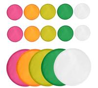 Hbbgdiy 15PCS Éventails Pliants de 10 Pouces de Dia, Éventails Pliables Ronds avec Sac, Ordinateur Poche Japonais Compact DIY pour Femmes Filles Décoration Fête Voyage, 5 Couleurs 3 / Couleur