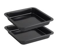 Hbbgdiy 2 pièces moule à brownie 8 pouces moule à gâteau carré antiadhésif plat de cuisson en acier au carbone résistant la chaleur cuisson facile nettoyer pour gâteaux pain pizza biscuits ustensile