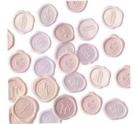 Hbbgdiy 54pcs Autocollants d'auto-Sceau de Cire Auto-adhésifs, scellant d'enveloppe époxy de 1 Pouce, scellant en Cire décoratif Polyvalent pour Invitations Mariage, Emballage Cadeau et Scrapbooking