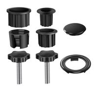Hbbgdiy 8 PCS Parasol Pièces de Rechange avec Bouchon de Trous à Manchon Tuyau et vis M8 Vis à l'usure des raccords Base pour Le Parapluie Jardin extérieur Stand Beach Patio Balcony