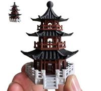 Hbbgdiy Accessoires de Jardin Zen, Mini pagode de pavillon Chinois Japonais en Plastique 1, 9 x 2, 9 Pouces pour Les décorations Micro Paysage d'aquarium bonsaï.