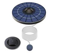 Hbbgdiy Aérateur d'étang Solaire 2.5 W réglable avec tuyaux d'air et Pierre à Bulles, Pompe 'aération à énergie Solaire pour étang de Jardin, Aquarium, Fontaine et oxygénation 'Aquarium