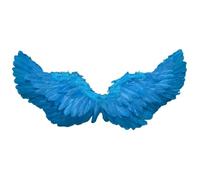Hbbgdiy Aile de Plumes avec Sangles élastiques, Aile de Cosplay légère pour fêtes à thème, Photographie, Spectacle sur scène, Accessoires Costume pour Enfants et Adultes, Bleu