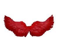 Hbbgdiy Aile de Plumes avec Sangles élastiques, Aile de Cosplay légère pour fêtes à thème, Photographie, Spectacle sur scène, Accessoires Costume pour Enfants et Adultes, Rouge