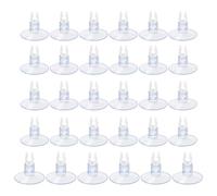 Hbbgdiy Astenus d'aquarium, 30pcs 4 × 25 mm en Plastique de pêche à la Ventouse, Support de Tuyau d'air Transparent Accessoires réservoir pêche pour Tortue, Tube aérienne Grenouille