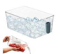 Hbbgdiy Bac à glaçons pour congélateur Récipient de Stockage de glaçons Transparent sans BPA avec poignée Bac Rangement en Plastique qualité Alimentaire pour Garde-Manger et réfrigérateur cuisi