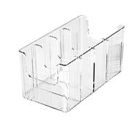 Hbbgdiy Boîte de rangement de ceinture transparente avec 4 compartiments, tiroir rangement en plastique pour placard, montre, cravate, bijoux, maquillage, organisateur support ceinture peu enco