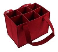 Hbbgdiy Caisse de vin Rouge de 6, Porte-Bouteilles Non tissés, Sacs Transport Portables avec poignées, Sacs Stockage Lait en Feutre, Sac Polyvalent pour Stocker Le vin, la bière, Le Champagne