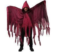 Hbbgdiy Cape à Capuche d'halloween, Costume Effrayant de Faucheuse, Cape de Sorcier médiévale la Renaissance, Costume Cosplay d'halloween pour Adulte