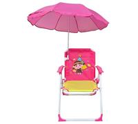 Hbbgdiy Chaise de Plage pour Enfants avec Parasol, Chaise d'extérieur Pliable et Amovible avec auvent et Motif Dessin animé, Portable pour Plage, Piscine, Parc, Jardin, Cour, Fille