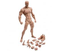 Hbbgdiy Corps de Figurine d'action Musculaire Super articulée Masculine à l'échelle 1/12, Flexible de 6 Pouces avec Accessoires complets pour collectionneurs, Figurines personnalisées, Peau Jaune