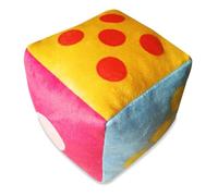 Hbbgdiy Dés en Mousse, 6x6x6 Cloche intégrée Dés géants en Peluche Douce, Numéro de Dessin animé Mignon Couleur vive Grands en Mousse pour Jeu de Classe Collection Jouets