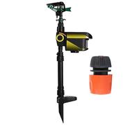 Hbbgdiy Dissuasion Animale de Mouvement Solaire, Spray de capteur Mouvement à 120 degrés avec connecteur pour Jardin Chat Chien répulsif arrosé Jardin Joie nuisible