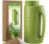 Hbbgdiy Épandeur de sel pour Neige, épandeur de Fonte à Glace 2L avec 7 Modes d'ouverture réglables, Engrais avec Pelle, Main pour dégivrage, Fonte Glace, Nourriture Terre