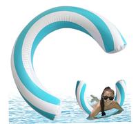 Hbbgdiy Flotteurs de Piscine gonflables incurvés, flotteurs de Piscine Portables et légers, Natation en Nouilles, Accessoires Mignons pour, Plage, océan, lac, fête, Bleu.
