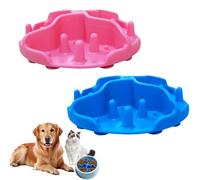 Hbbgdiy Insert de mangeur Lent, 2pcs 5 Pouces Silicone Feeder Anti-Choking Insert Soft for Dog Bowl Small Cats