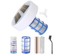 Hbbgdiy Ioniseur de Piscine Solaire extérieure avec kit de Papier léger, brossé et Test pour Les piscines jusqu'à 35 000 Gal, réduit Le Chlore et empêche l'eau nuageuse