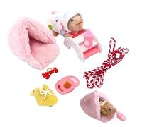 Hbbgdiy Jouet de Cochon en Silicone de 12, 7 cm, Figurine réaliste Cochon Mignon avec Ensemble Jeu, Jouet d'animal Ferme Simulation Douce pour Enfants, Tout-Petits, garçons et Filles, Jeu édu