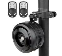 Hbbgdiy Klaxon de vélo, antivol, télécommande, Alarme électrique puissante avec Support, Chargement USB, klaxon de vélo électrique étanche en Alliage d'aluminium avec Accessoires