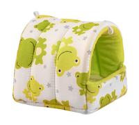 Hbbgdiy Lit d'hiver Thermique pour Petit Animal de Compagnie, lit pour Hamster avec Impression de Grenouille Mignonne, literie en Velours Cristal pour Hamster doré, Planeur Sucre, Fournitures couc