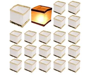 Hbbgdiy Lot de 20 lanternes flottantes 10, 2 x 10, 2 x, cm, lanternes en Papier étanches, réutilisables pour Piscine, Mariage, Festival, fête de Jardin, rivière, veilleuse commémorative, décoration