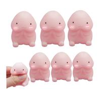 Hbbgdiy Lot de 6 Jouets à Presser en Forme de pénis avec Une Expression Mignonne en Posture prière, Jouets Amusants en Caoutchouc Portables 1, 5 Pouces pour soulager Le Stress, farces, Cadeaux.