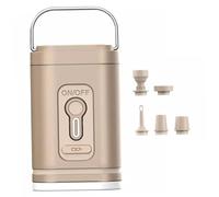 Hbbgdiy Mini Pompe à air Rechargeable sans Fil avec 5 Buses, gonfleur et dégonfleur électrique 1200 mAh avec lumière LED et poignée pour gonflables, Ballons de Sport Matelas pneumatiques