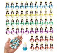 Hbbgdiy Mini Vierge Figurines 50pcs Jésus Figures religieuses Miniatures Statues catholiques pour la fête de Noël Favors décor de prière à la Maison Ensemble coloré