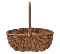 Hbbgdiy Panier en Osier avec poignée 12x9.2x4, 7 Pouces Panier de récolte de Jardin Jardin Anti-millew Nourriture pour Les légumes et Les Fruits