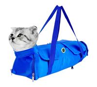 Hbbgdiy Sac de Contention pour Chat, Confortable et réglable, en Nylon, avec poignée, Anti-morsures et Anti-Rayures, pour la Maison, l'animalerie Les Voyages, Taille M