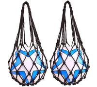 Hbbgdiy Sac de Transport de Basket-Ball, Filet Basket-Ball en Maille, 2 pièces, Portable, en Nylon, Multi-usages, pour Volley-, Football, Football américain