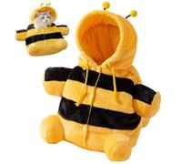 Hbbgdiy Sac de Transport Doux pour Chat, Motif Abeille Mignon, Sac de Transport Chaud Anti-évasion pour Chaton, Chiot, Petit Chien, Hiver, Visite vétérinaire en Plein air, Voyage en Voiture