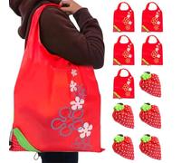 Hbbgdiy Sacs de courses 10 pièces, sac de courses pliable en Polyester Portable créatif, sac réutilisable, fourre-tout léger avec cordon serrage pour