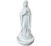 Hbbgdiy Vierge Rosaire Holder 4, 5x8, 1 pouces Resin Bénide mère Statue Rosaire Stand Catholic Religieux Desktop Decor Home Dectille