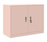 HBBMGYD Armoire de Rangement Rose en Acier 90x40x70 cm pour Bureau | Meuble industriel moderne, portes sécurisées, entretien aisé, collection coordonnée, optimisation d'espace, finition poudre
