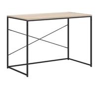 HBBMGYD Bureau d'ordinateur Noir et Chêne 110 x 60 x 70 cm, Bois Composite | Structure métallique stable, style industriel, usage domestique et professionnel, design compact, finition élégante