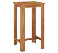 HBBMGYD Table Bar Jardin Bois Acacia Massif 60 x 60 x 105 cm | Bois dur tropical huilé, usage intérieur extérieur, entretien chiffon humide, montage facile avec notice